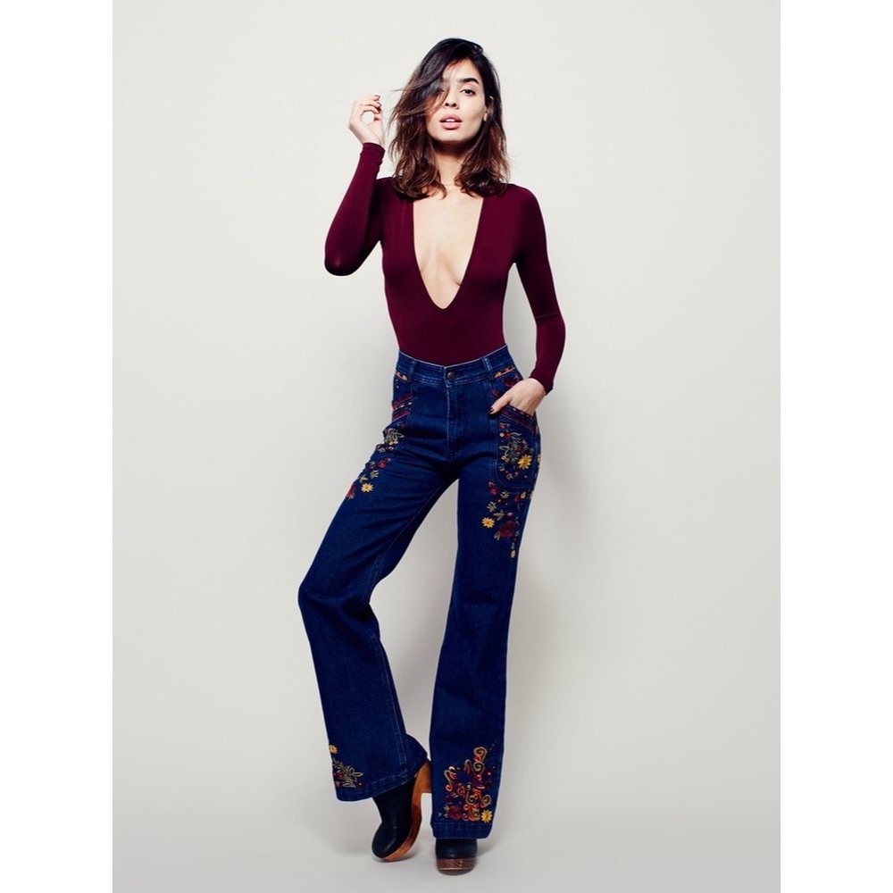 Free People Take the Plunge Bodysuit
